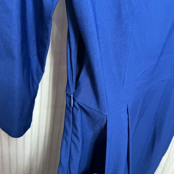 “Muxxn Boutique” SZ: (2XL) Blue, Tie Neck Dress, Pockets & Stretch NWTags - Picture 8 of 10